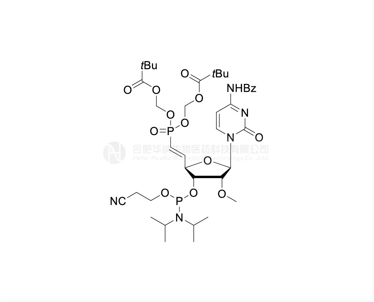 5'-POM-(E)-vinyl phosphonate-2'-O-Me-rC(Bz)-3'-CE-Phosphoramidite